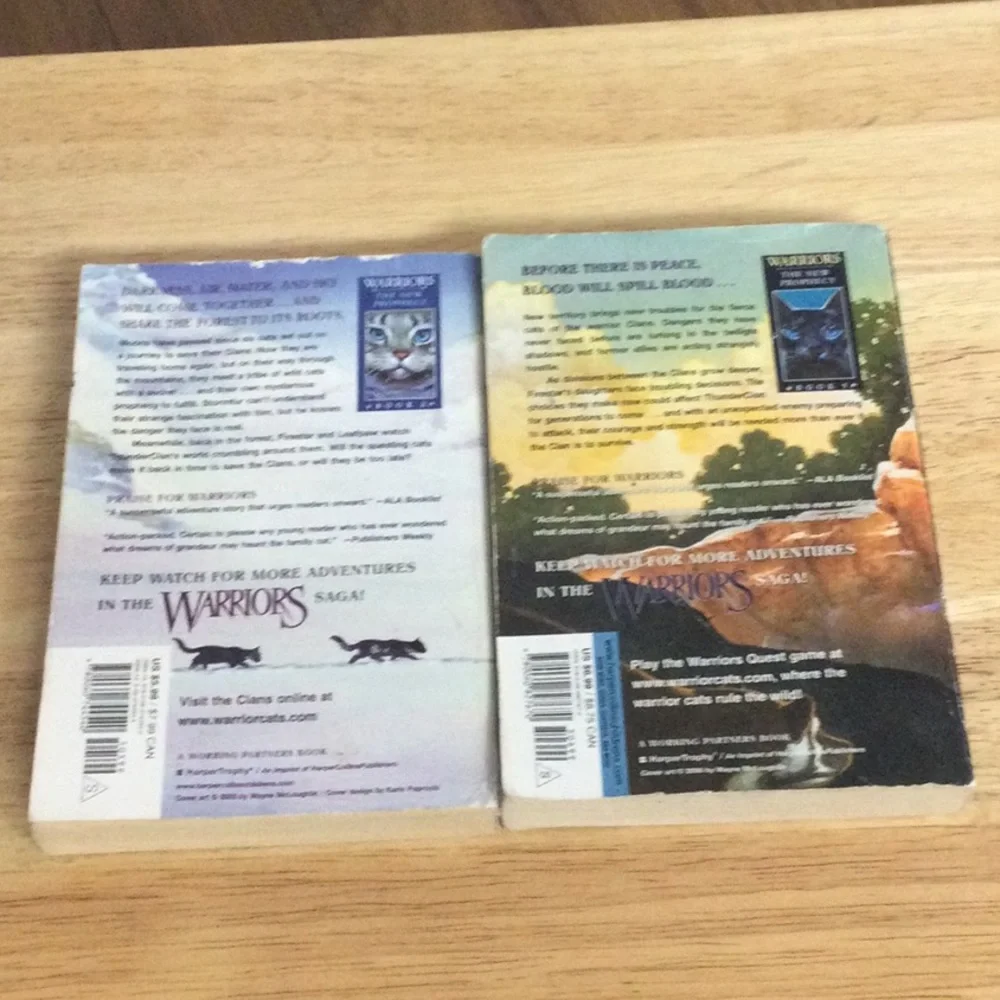 🌞 Warriors 5 different books from The New Prophecy series by Erin Hunter